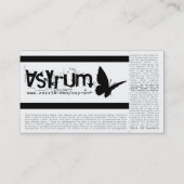 Konzertkarte Visitenkarte (Rückseite)