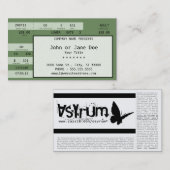 Konzertkarte Visitenkarte (Vorne/Hinten)