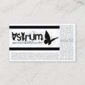 Konzertkarte Visitenkarte (Rückseite)