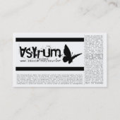 Konzertkarte Visitenkarte (Rückseite)