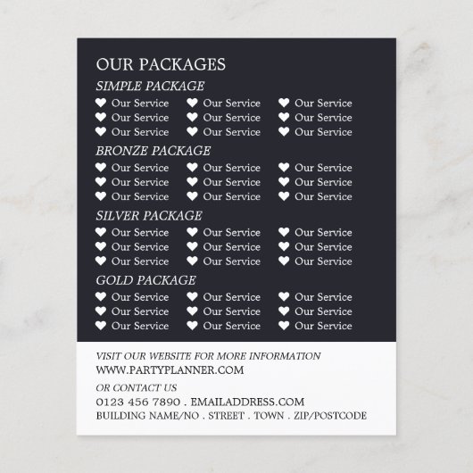 Konzertkreuz, Party-Event-Plannerwerbung Flyer (Hinten)