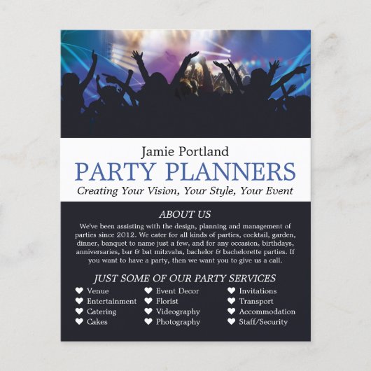 Konzertkreuz, Party-Event-Plannerwerbung Flyer (Vorne)