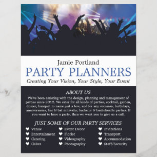 Konzertkreuz, Party-Event-Plannerwerbung Flyer