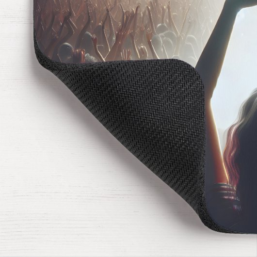 Konzertmauer mit Herz-förmigen Zeichen Mousepad (Ecke)