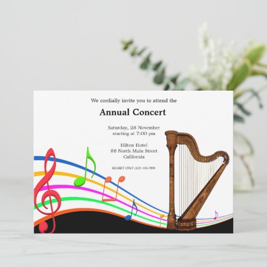 Konzertmusik Einladung (Stehend Vorderseite)