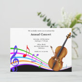 Konzertmusik Einladung (Stehend Vorderseite)