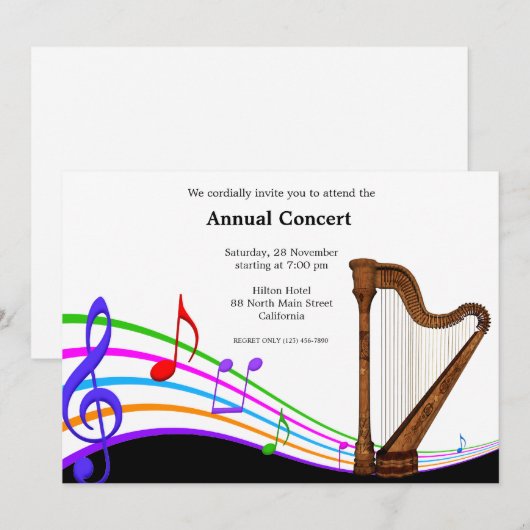 Konzertmusik Einladung (Vorne/Hinten)