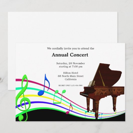 Konzertmusik Einladung (Vorne/Hinten)