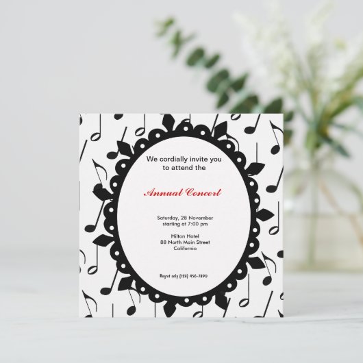 Konzertmusik Einladung (Stehend Vorderseite)