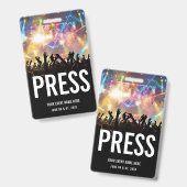 Konzertpersonal All-Access-Pass  Ausweis (Vorder- & Rückseite)