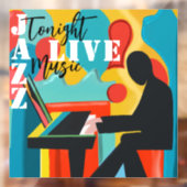 Konzertposter Pianist - Original Ölgemälde Fensteraufkleber (Blatt 2)