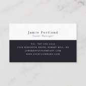 Konzertreihe, Party Event Planner Visitenkarte (Rückseite)