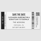 Konzertticket Hochzeit Save the Date Magnet (Vorderseite)
