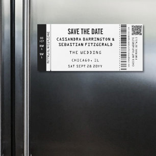 Konzertticket Hochzeit Save the Date Magnet
