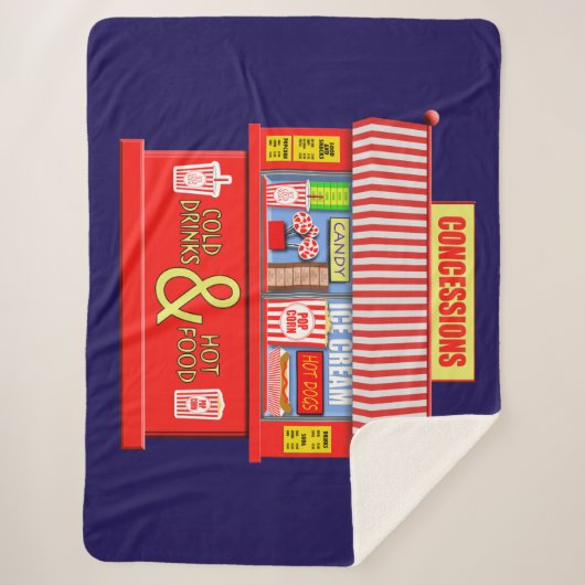 Konzessionen für das farbenfrohe Kino Sherpadecke (Vorderseite)