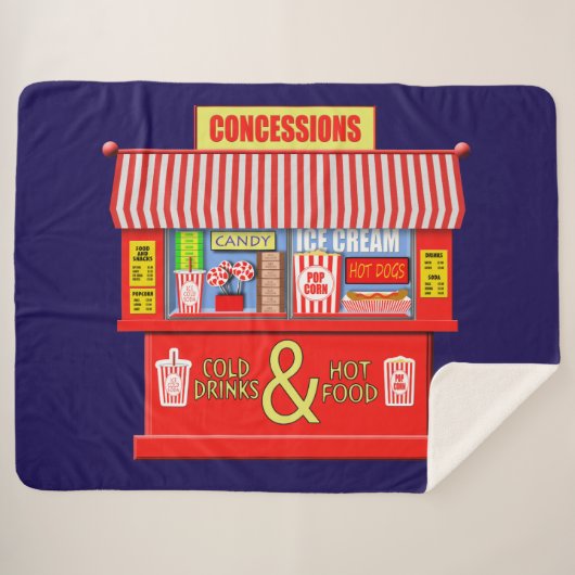 Konzessionen für das farbenfrohe Kino Sherpadecke (Vorderseite (Horizontal))
