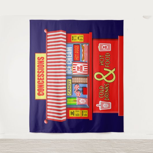 Konzessionen für Lebensmittel und Getränke Wandteppich (Vorderseite)