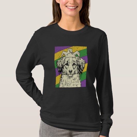 Kooikerhondje Jester Mardi Gras Dog Mom or Dad T-Shirt (Vorderseite)