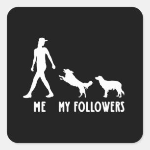 kooikerhondje My Followers Shirt kooikerhondje Dog Quadratischer Aufkleber