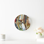 Kook Art abstract painting clock -  Wall Clock Runde Wanduhr (Zuhause)