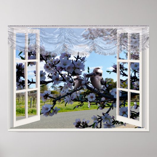 Kookaburas in meinem Fenster, Poster (Vorne)