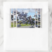 Kookaburas in meinem Fenster, Rechteckiger Aufkleber (Tasche)