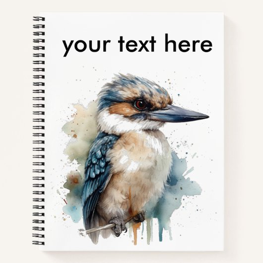 Kookaburra auf einer Zweigniederlassung, Brauch Notizblock (Vorderseite)