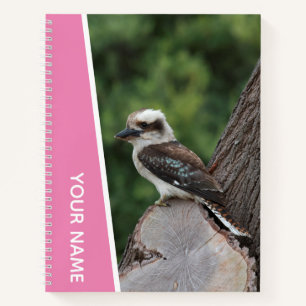 Kookaburra Australia Laughing Bird, Pink Notizblock