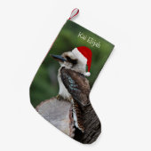 Kookaburra Bird Animal Red Weihnachtsmannmütze Chr Kleiner Weihnachtsstrumpf (Vorderansicht (hängend))