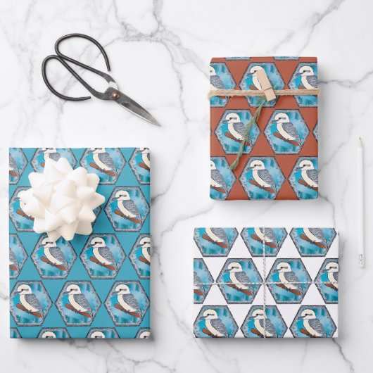 Kookaburra Bird Geschenkpapier Set (Vorderseite)