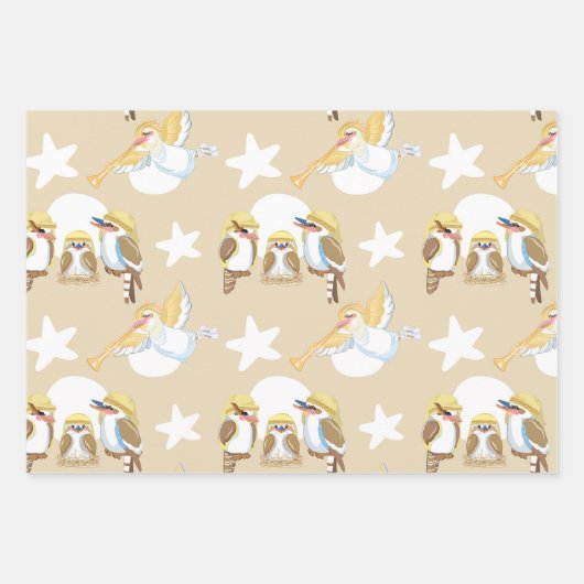 Kookaburra Christmas/Kookaburra Nativity Geschenkpapier Set (Vorderseite 2)