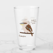 Kookaburra Design Personalisiert Glas (Rückseite)