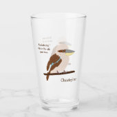 Kookaburra Design Personalisiert Glas (Vorderseite)