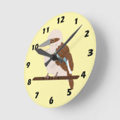 Kookaburra Design Runde Wanduhr (Winkel)