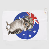 Kookaburra Ein Stück Australien Golfhandtuch (Horizontal)