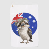 Kookaburra Ein Stück Australien Golfhandtuch (Vorderseite)