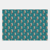 Kookaburra Fluffy Australia Bird-Muster auf Green Geschenkpapier Set (Vorderseite 3)