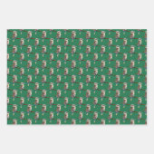 Kookaburra Fluffy Australia Bird-Muster auf Green Geschenkpapier Set (Vorderseite 2)