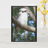 Kookaburra Grüße aus Australien Grußkarte Karte (Gelbe Blume)