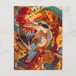 Kookaburra im Stile der Aborigine-Dot-Art Postkarte