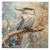 Kookaburra in a Tree Watercolor Fliese (Vorderseite)