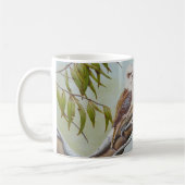 Kookaburra in australischer Handwerkskunst Kaffeetasse (Links)