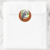 Kookaburra in Circle Runder Aufkleber (Tasche)