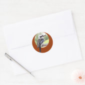 Kookaburra in Circle Runder Aufkleber (Umschlag)
