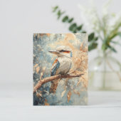 Kookaburra in einer Baumwasserfarbe Postkarte (Stehend Vorderseite)