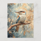 Kookaburra in einer Baumwasserfarbe Postkarte (Vorderseite)