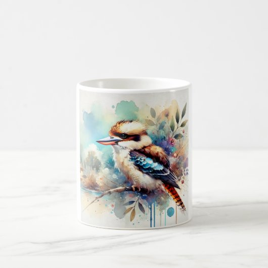 Kookaburra in Light 230824AREF128 - Watercolor Kaffeetasse (Mittel)