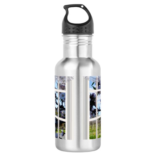 Kookaburra in meinem Fenster, Edelstahlflasche (Rückseite)