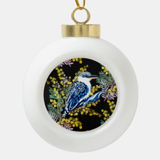 Kookaburra Keramik Kugel-Ornament (Vorderseite)