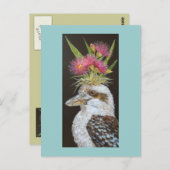 Kookaburra mit Eukalyptus-Postkarte Postkarte (Vorne/Hinten)